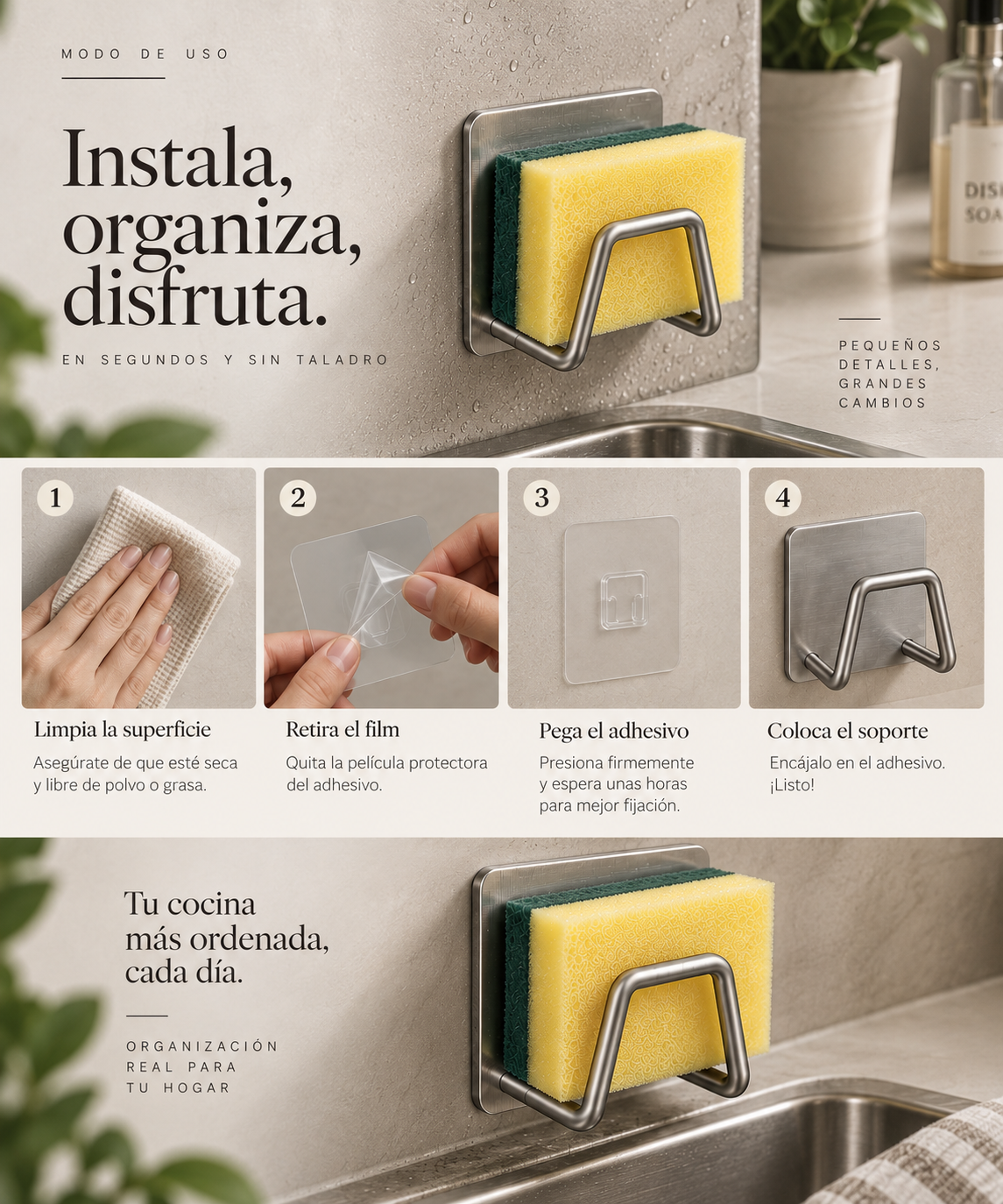 Soporte para Esponja de Lavaplatos