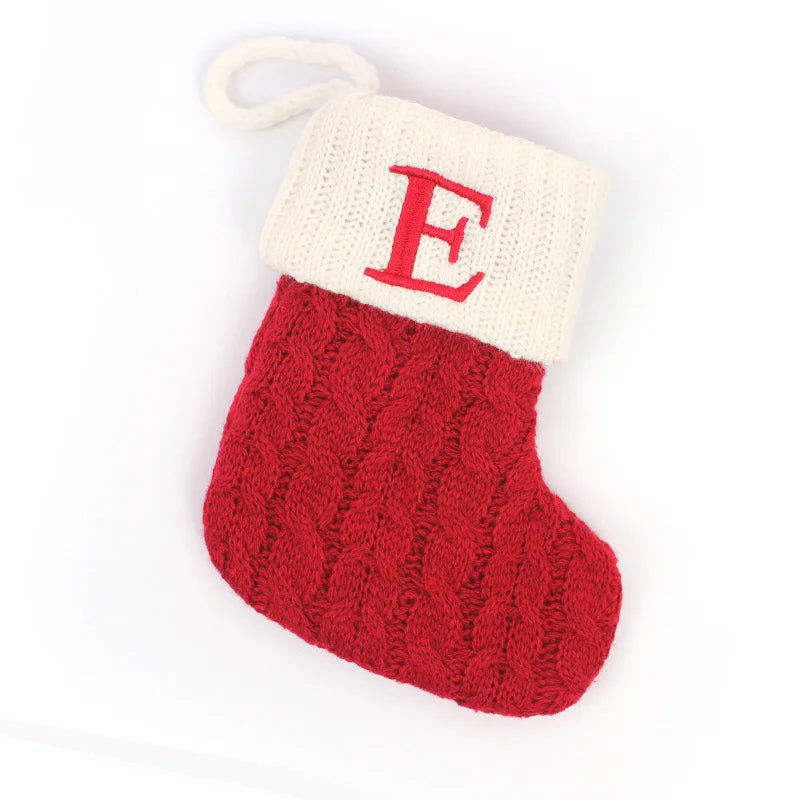Bota Navideña Personalizada con Inicial  🎄