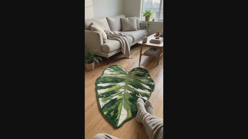 Alfombra hoja de Monstera